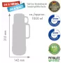 ROTPUNKT Caraffa termica sottovuoto in vetro 1,0 l Shiny Fox Red