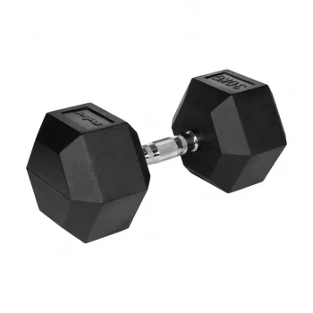 Manubrio esagonale in ghisa gommata 30 kg REBEL ACTIVE
