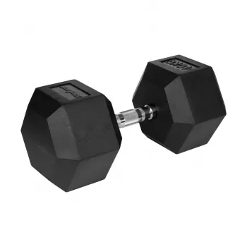 Manubrio in ghisa gommato esagonale 40 kg REBEL ACTIVE