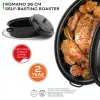 Russell Hobbs CW114911EU tegame arrosto smaltato 36cm con coperchio e autobagnatura, nero