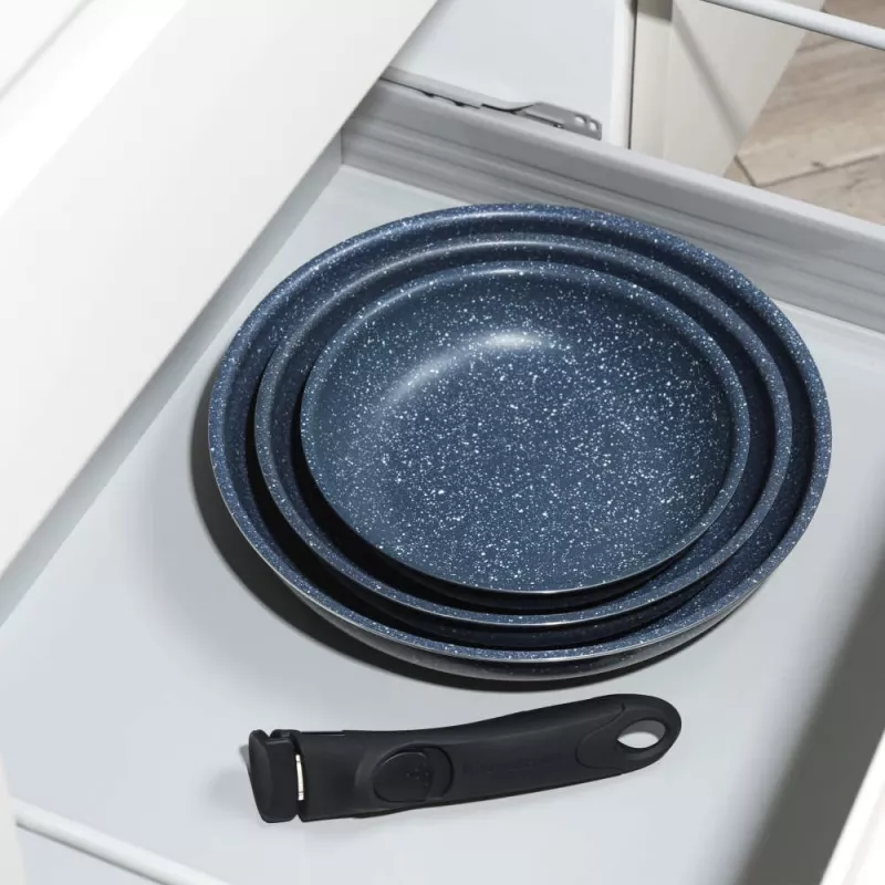 Russell Hobbs RH03293EU7 Nightfall Stone set di padelle Smart Clip da 4 pezzi