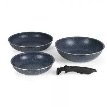 Russell Hobbs RH03296 Nightfall Stone set di padelle Smart Clip da 4 pezzi