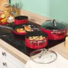 Russell Hobbs RH03821 set pentole Riviera 4 pezzi, rosso