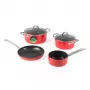 Russell Hobbs RH03821 set pentole Riviera 4 pezzi, rosso