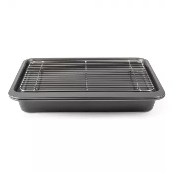 Russell Hobbs RH03903 Stacking set da forno 7 pezzi, acciaio al carbonio, antiaderente, grigio carbone