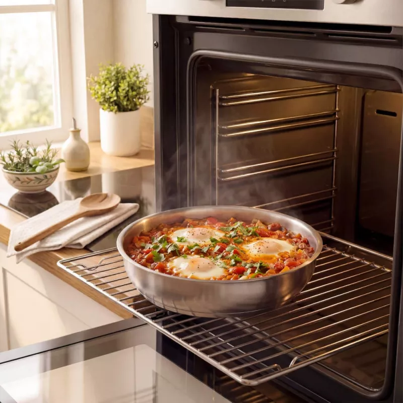 Russell Hobbs RH04033 set di 4 padelle Smart Clip in acciaio inox