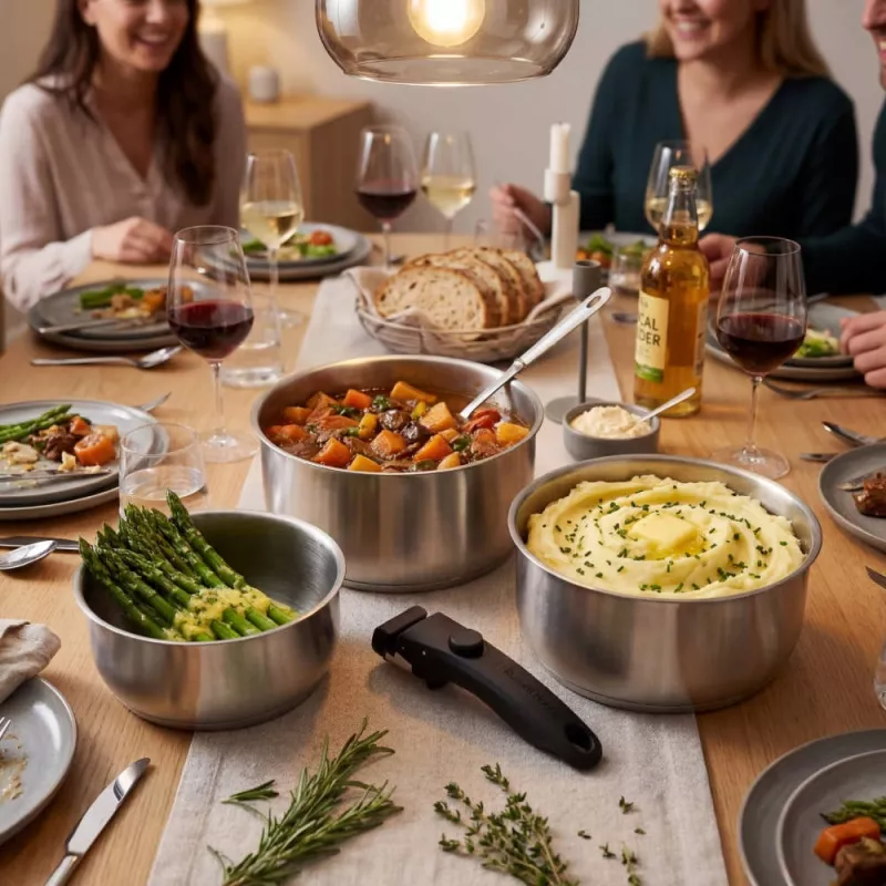 Russell Hobbs RH04034 acciaio inox set di 4 pentole Smart Clip
