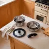 Russell Hobbs RH04041 set di 8 pentole Smart Clip in acciaio inox