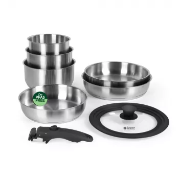 Russell Hobbs RH04041 set di 8 pentole Smart Clip in acciaio inox