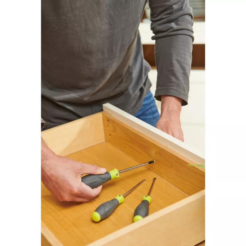RYOBI RSD1PH2S set di 3 cacciaviti (verde/grigio, PH2, SL5.5, SL4)