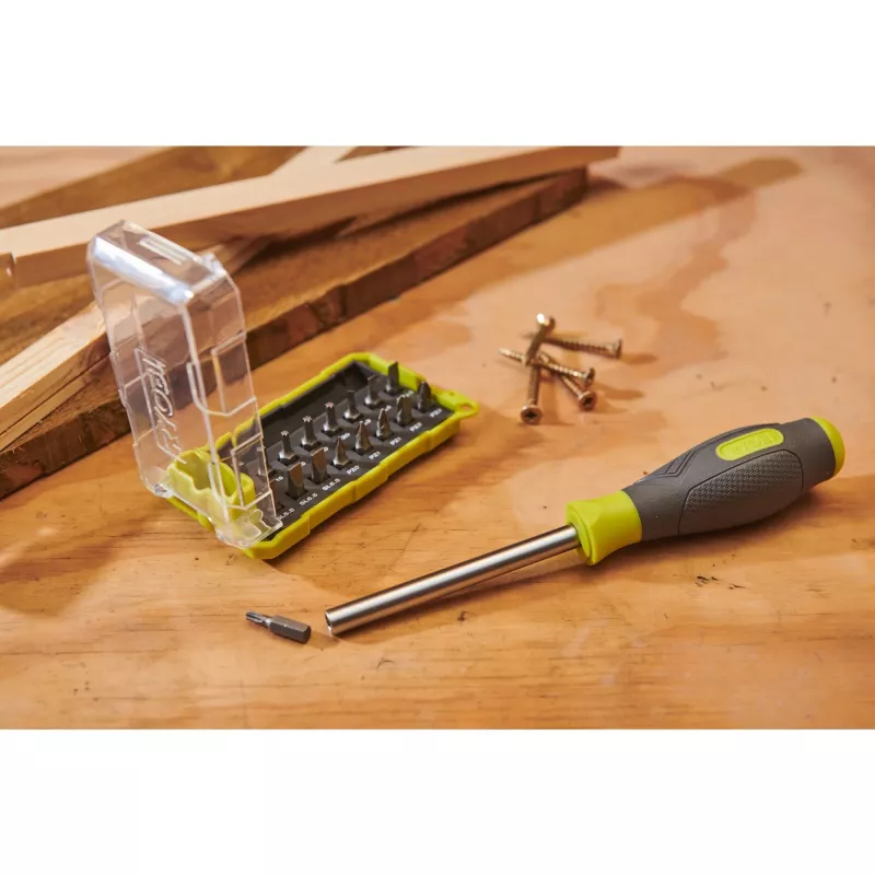 RYOBI cacciavite RSD17PCS, con set di 17 punte (verde/grigio)