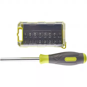 RYOBI cacciavite RSD17PCS, con set di 17 punte (verde/grigio)