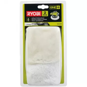 RYOBI set di cuffie per cera e lucidatura RAK2BB, 2 pezzi (bianco)