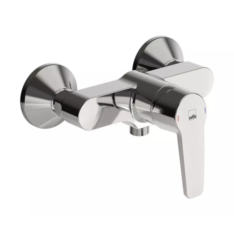 Miscelatore doccia monocomando Saga 3963Y – ottone cromato a parete con EcoFlow