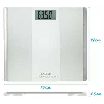 Salter 9009 WFEU12 bilancia pesapersone elettronica Ultimate Accuracy, bianco