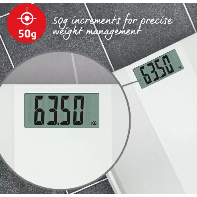 Salter 9009 WFEU12 bilancia pesapersone elettronica Ultimate Accuracy, bianco
