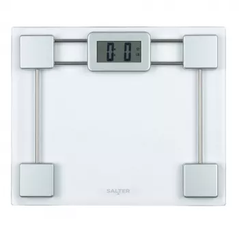 Salter 9081 SVFEU12 bilancia da bagno in vetro, argento/trasparente