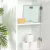Salter 9207 WHCFEU12 bilancia da bagno elettronica compatta in vetro, bianco
