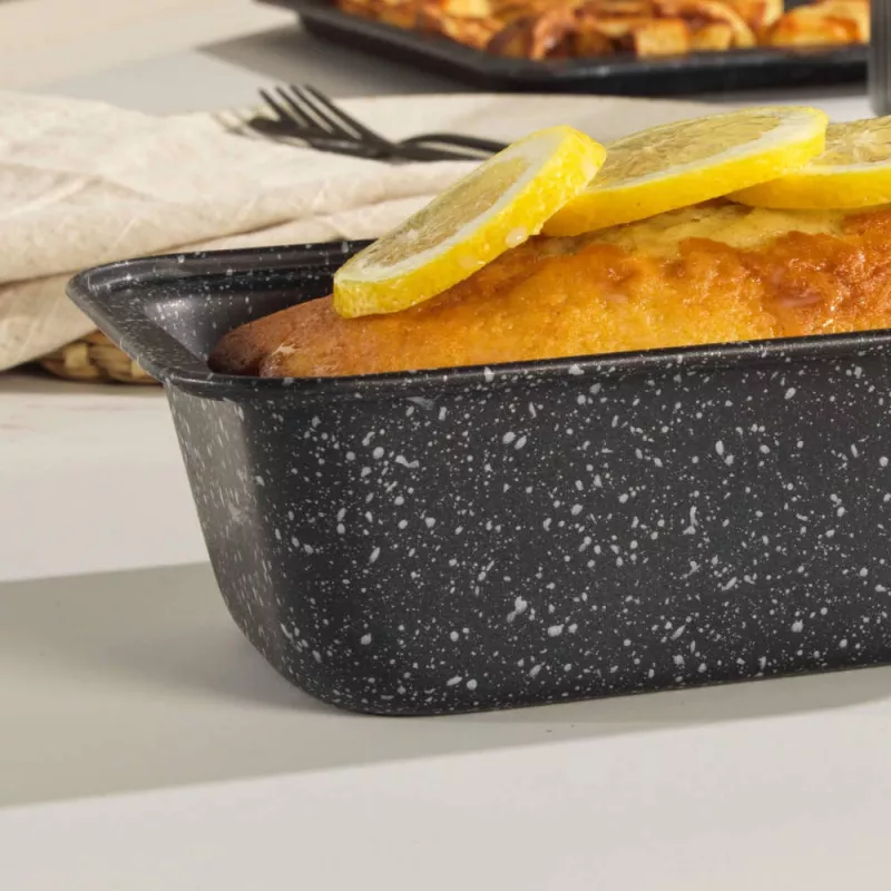 Salter BW070371EU7 Marblestone stampo da plumcake 27 cm, argento