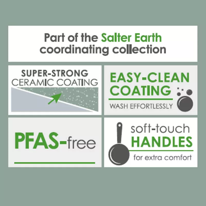Salter BW092831EU7 Earth set di 3 pentole (16/18/20cm)