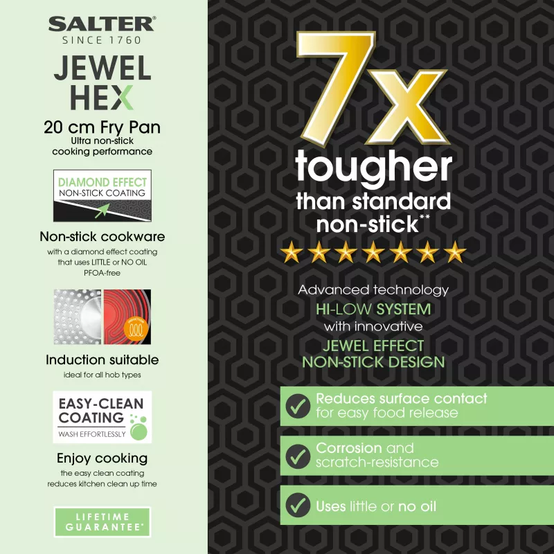 Salter BW11619SA3 Jewel Hex padella 20 cm
