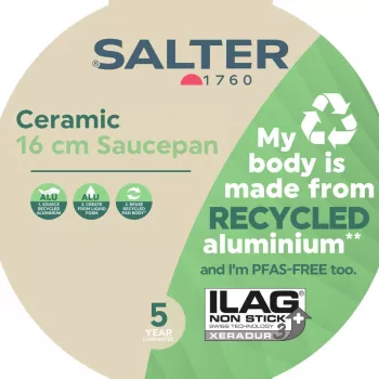 Salter BW12877AS casseruola in ceramica, 16 cm