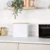 Salter BW128991W portapane Toronto, bianco/legno