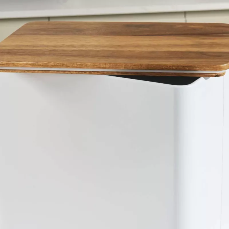Salter BW128991W portapane Toronto, bianco/legno