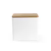 Salter BW128991W portapane Toronto, bianco/legno