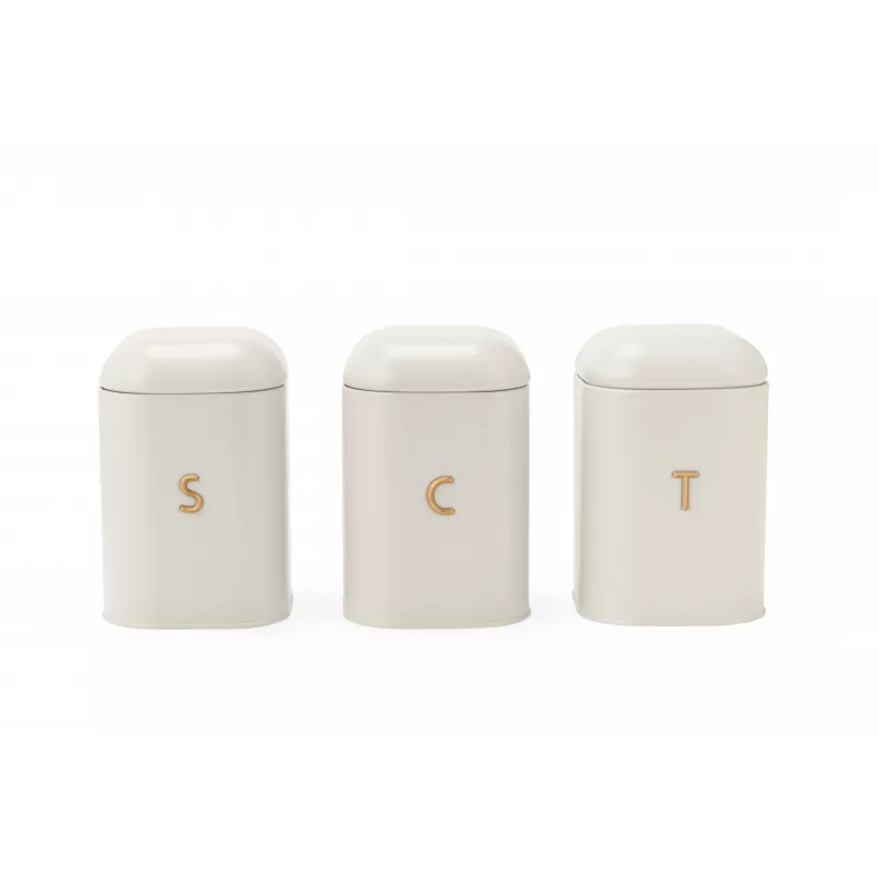 Salter BW13729OEU7 Pebble set di contenitori per alimenti Stone da 3 pezzi, beige