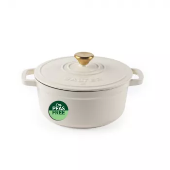 Salter BW13771C Chester casseruola in ghisa 3.4L 24 cm, crema