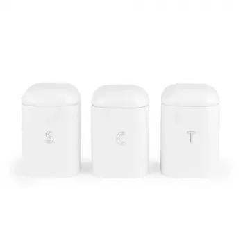 Salter BW14043EU7 Boston set di 3 contenitori per alimenti, bianco