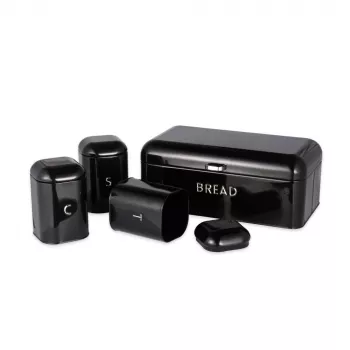 Salter BW14045B Boston Set 4 pezzi per piano di lavoro, nero