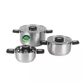 Salter BW14354 Stack-In acciaio inox set di 3 pentole (16/22/24 cm)