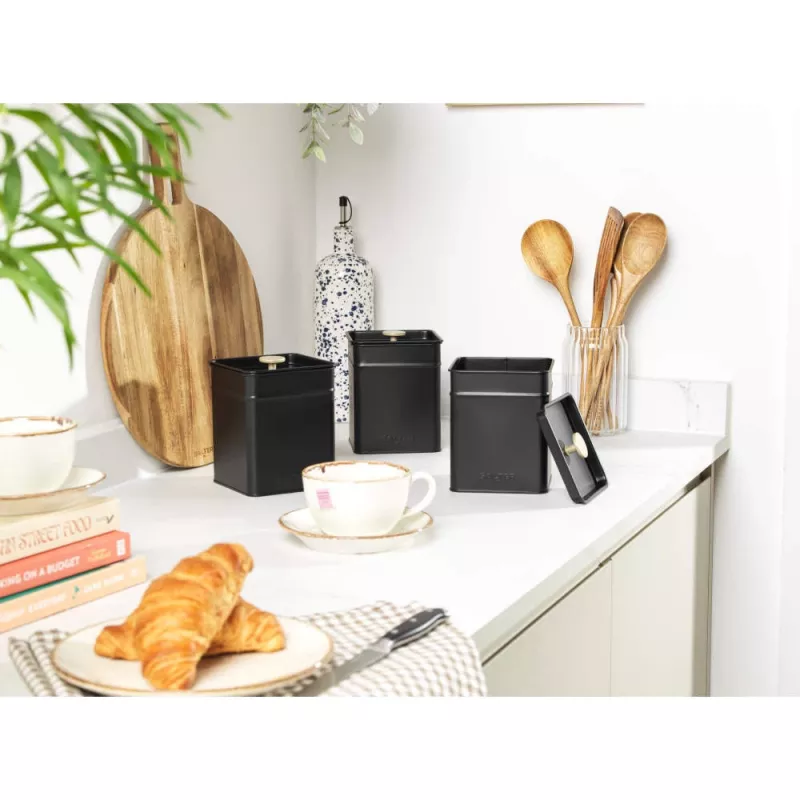 Salter BW14370 Alchemy set contenitori per alimenti 3 pezzi, nero