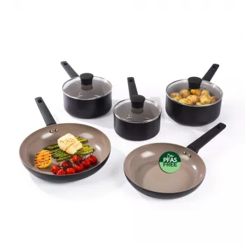Salter BW14738 set di 5 padelle in ceramica - Megastone antiaderente, adatto all'induzione