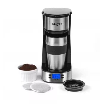 Salter EK2732FVDE macchina per caffè digitale - 1,5 l, 12 tazze, nero e argento
