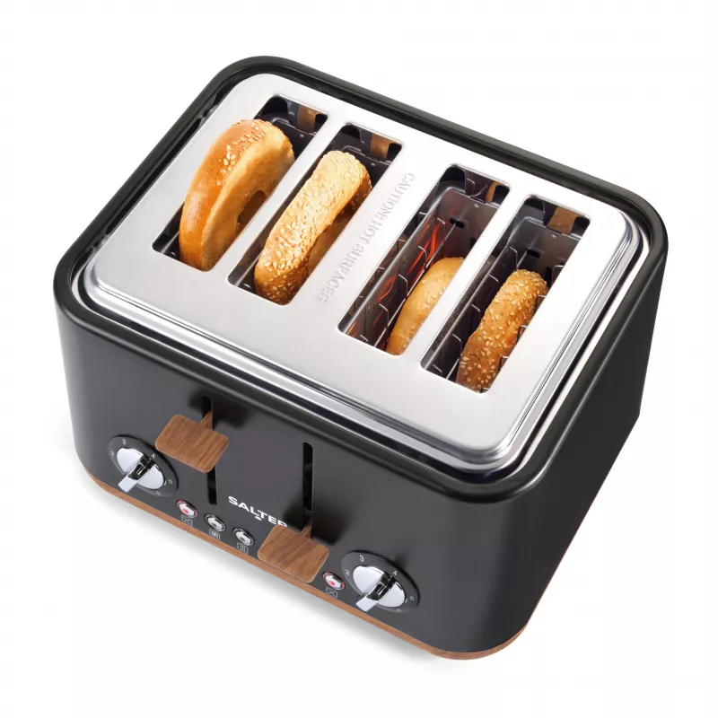 Salter EK5823BLKVDE Toronto tostapane 4 fette - acciaio inox nero