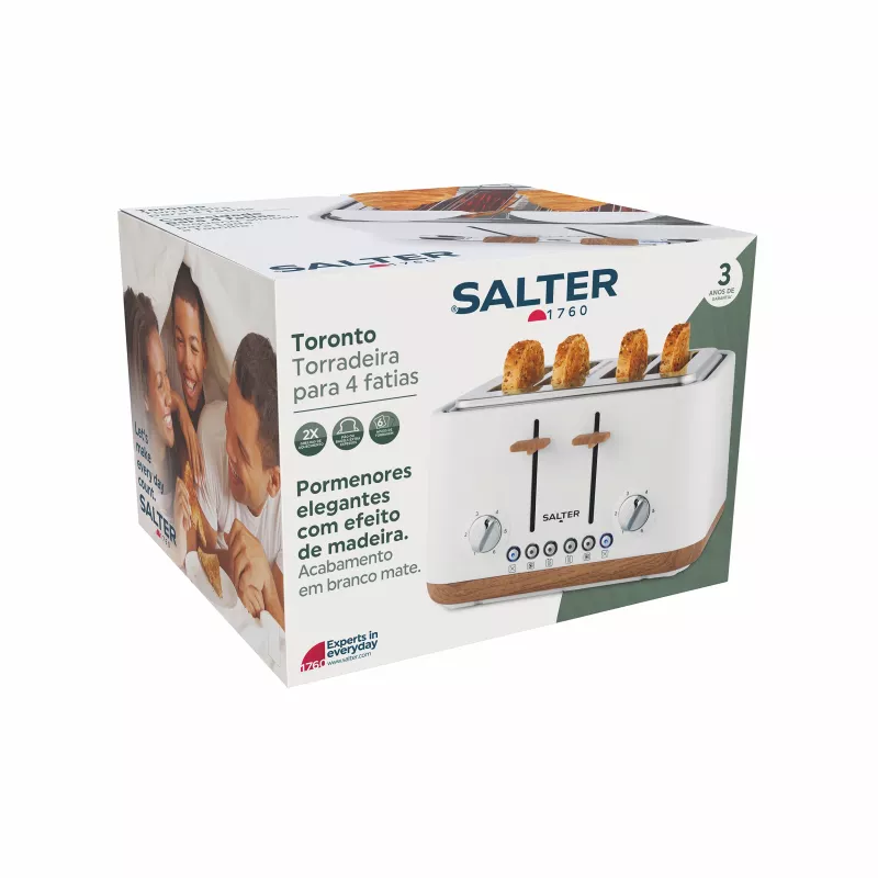 Salter EK5823WHTVDE Toronto tostapane 4 fette