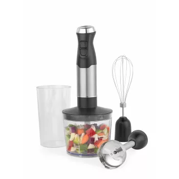 Salter EK6653VDE set mixer 4 in 1, 500W, contenitore in vetro 1,5L, nero/argento