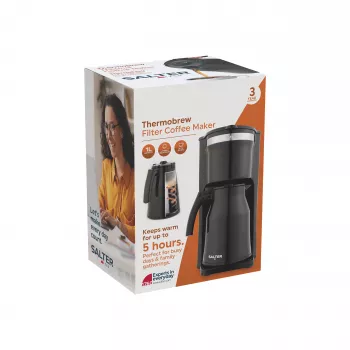 Salter EK6664VDE caffettiera a filtro ThermoBrew 1,25L 900W nero/acciaio inox