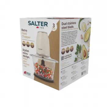 Salter EK6686CRMVDE tritatutto retrò 200W 0,5L crema