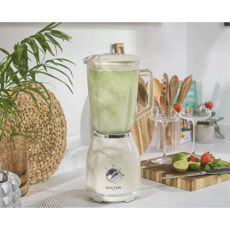 Salter EK6687CRMVDE Retro frullatore con caraffa in vetro
