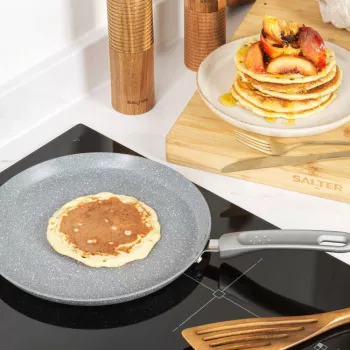 Salter Marblestone padella per pancake 25cm - antiaderente ultra, compatibile induzione, grigio