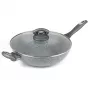 Salter Marblestone wok 28cm grigio - alluminio forgiato, antiaderente, adatta all'induzione