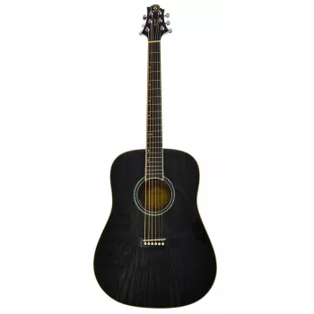 Samick D-4 TBK chitarra acustica - dreadnought, tavola in abete, Trans Black