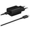 Samsung adattatore da viaggio con ricarica super rapida USB-C 25W con cavo USB-C a USB-C - nero