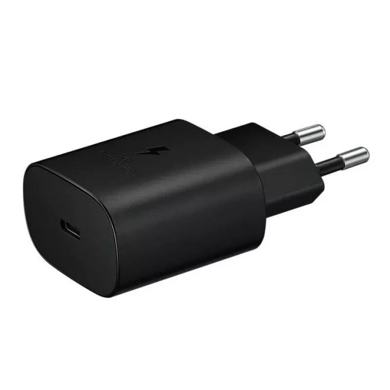 Samsung adattatore da viaggio con ricarica super rapida USB-C 25W con cavo USB-C a USB-C - nero