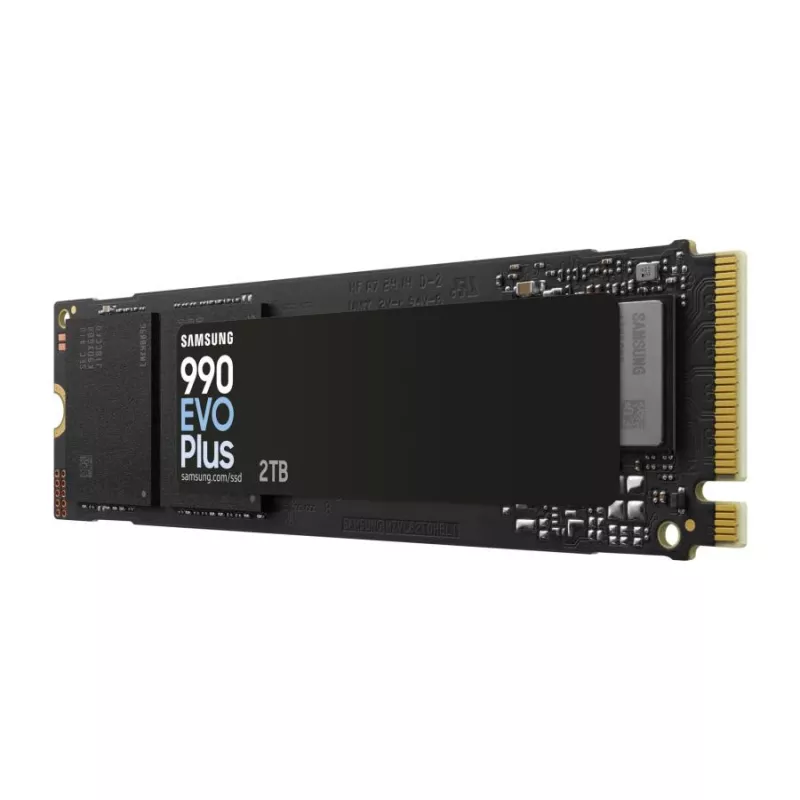 Samsung 990 EVO Plus SSD, 2 TB, M.2, PCIe 4.0, 7150 MB/s, 1350000 IOPS, nero