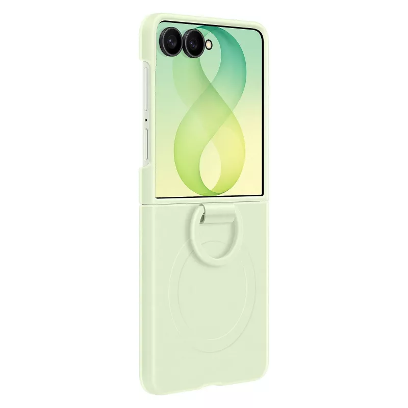 Custodia magnetica in silicone con anello Samsung EF-EF776CGEGWW per Galaxy Z Flip8, verde